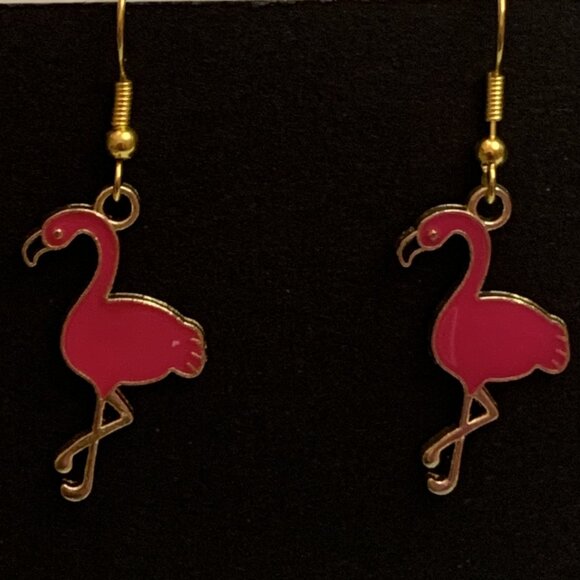 Flamingo Earring, Florida Earring, Gift Idea, Flamingo Jewelry, Silly Animals - Picture 4 of 9